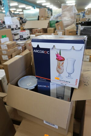 3 kasser af div. Glas ARCOROC Model: Hurricane/granity/islande