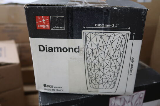 4 kasser glas BORMIOLI Model: Diamond