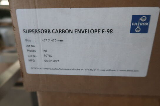 60 stk. kulfilter  FILTROX Supersorb Carbon Envelope F-98