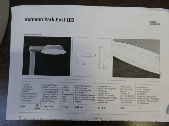 Lampe - LOUIS POULSEN HOMANN PARK POST