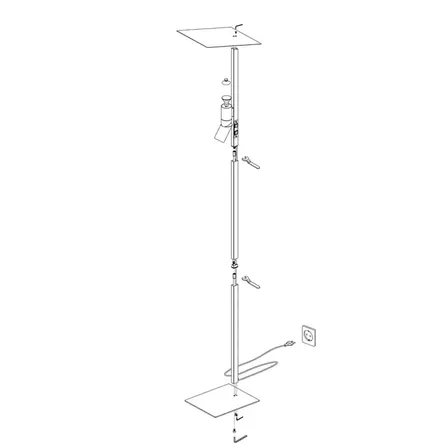 Eglo budensea gulvlampe sort 180 cm(ubrugt)