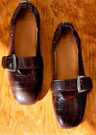 Butterfly Strap Ballerina Croco GANNI Str.: 40