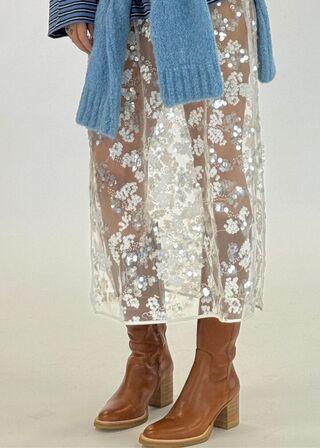 70s Inspired Long Shafted Leather Boot ANGULUS Str.: 36