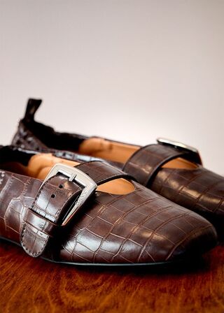 Butterfly Strap Ballerina Croco GANNI Str.: 40