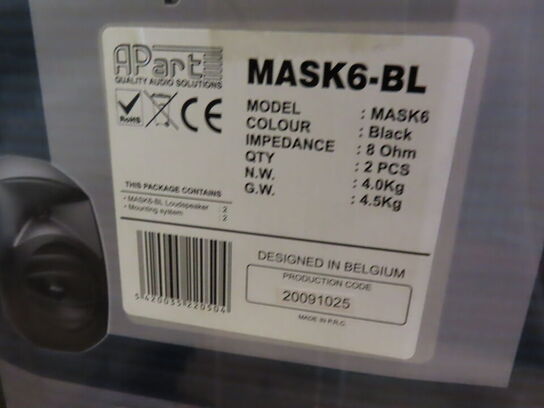 Højtalerset - APART MASK6-BL