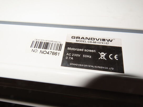 1 stk. Lærred 399 x 399 cm m. integreret motor GRANDVIEW CB-MI157