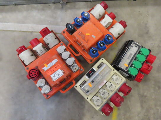 4 stk. Byggestrømstavler