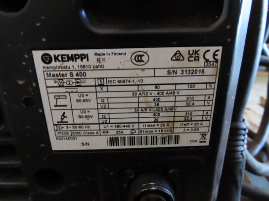 Svejseapparat, KEMPPI MASTER S 400