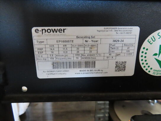 Generator, E-POWER EP16000TE