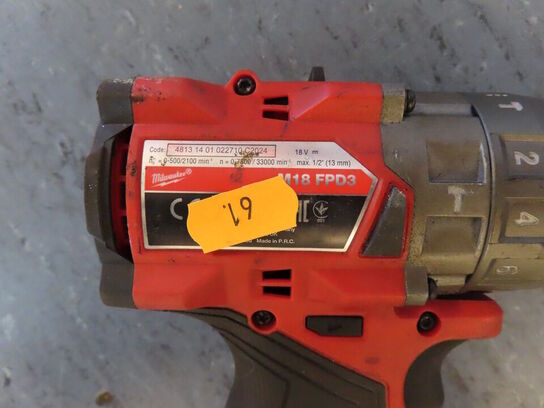 Slagboremaskine, MILWAUKEE M18 FPD3
