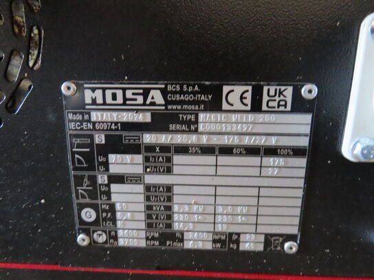 Svejsegenerator. MOSA MAGIC WELD 200