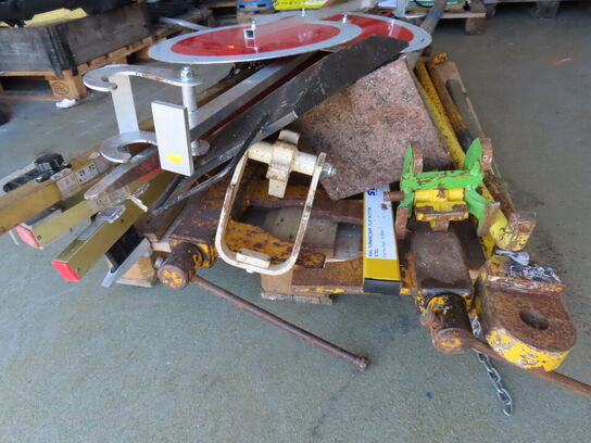 Palle med indhold, skilte og skinneværktøj