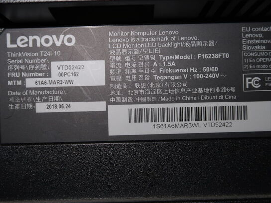 PC Skærm LENOVO THINKVISION T24i-10