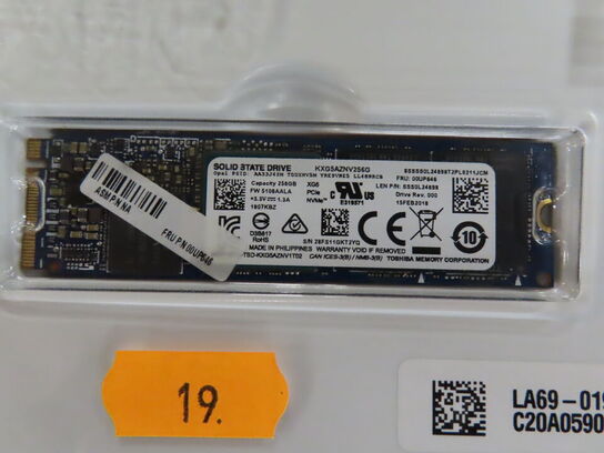 NVME SSD KINGSTON 256 GB