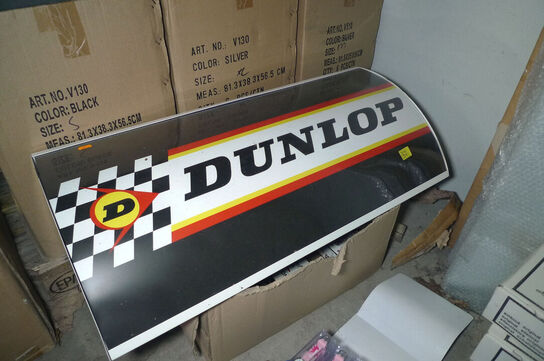 LED-lysskilt m/DUNLOP logo ca. 90x42cm 9W 230V
