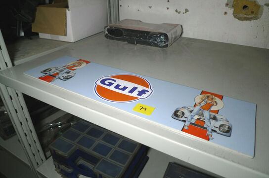 Skilt m/GULF logo ca. 40x15cm