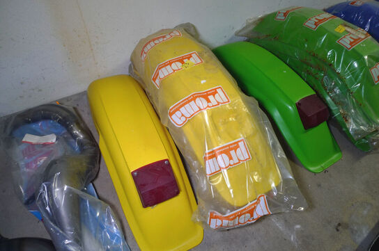 5 stk. gule cross-bagskærme m/lygte