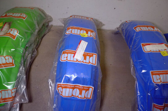 Et sæt cross-skærme for-/bag m/baglygte, blå