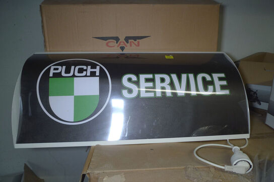 LED-lysskilt m/VESPA logo ca. 90x42cm 9W 230V