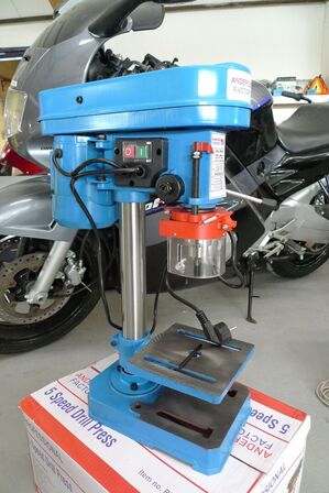 Søjleboremaskine, blå 350W 230V