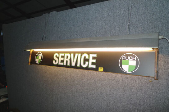 Armatur m/PUCH SERVICE logo t/værkstedsbord m.m.