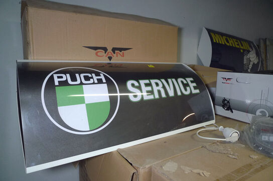 LED-lysskilt m/VESPA logo ca. 90x42cm 9W 230V