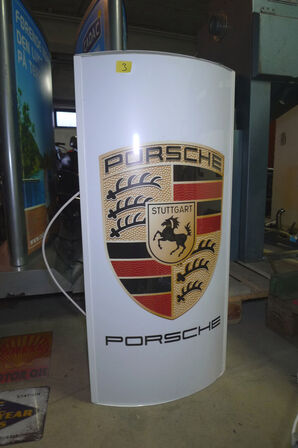 LED-lysskilt m/PORSCHE logo ca. 90x42cm 9W 230V