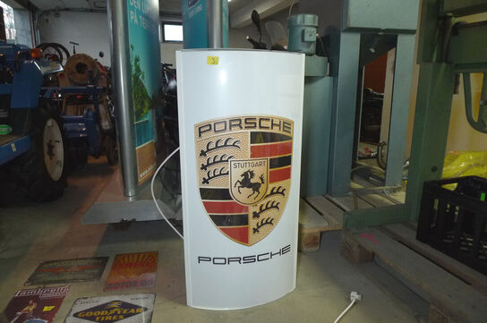 LED-lysskilt m/PORSCHE logo ca. 90x42cm 9W 230V