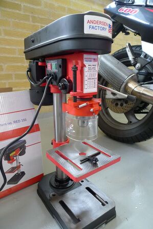 Søjleboremaskine, rød 350W 230V