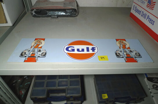 Skilt m/GULF logo ca. 40x15cm