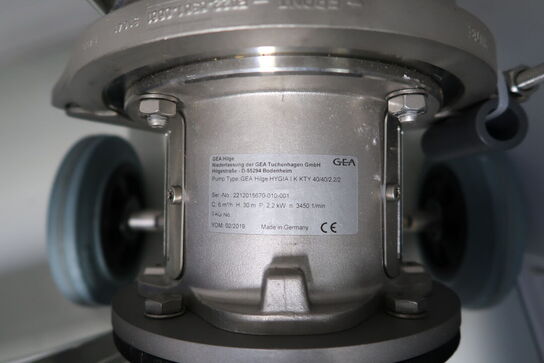 Hygienic pump GEA Hilge HYGIA I K KTY 40/40/2.2/2 med motor GRUNDFOS MGE90LD 2-FF165-IA