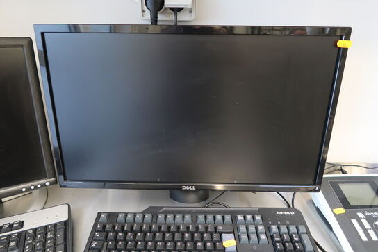 Computerskærm DELL, tastatur, mus, computer LENOVO ThinkStation P500