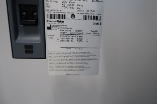 Centrifuge THERMO SCIENTIFIC Sorvall Bios 16