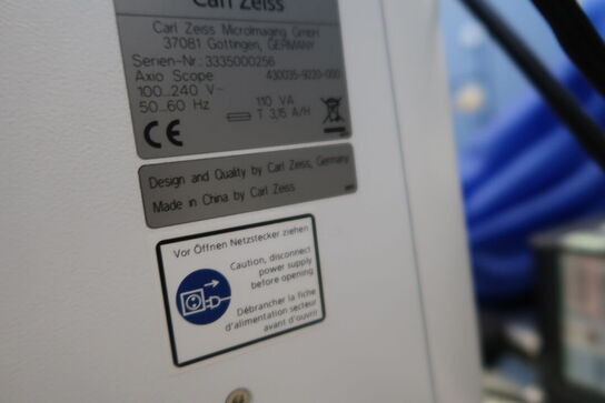 Laboratorie mikroskop CARL ZEISS Axio Scope A1, AxioCam MRc