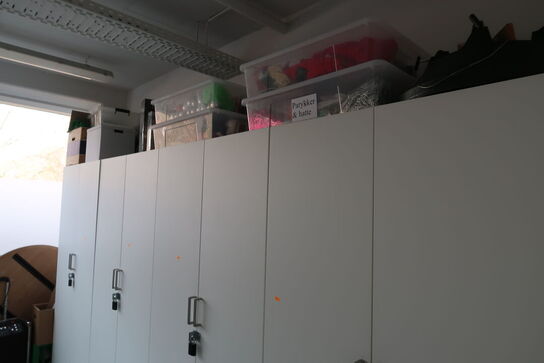 Div. Indhold i skabe m.m.