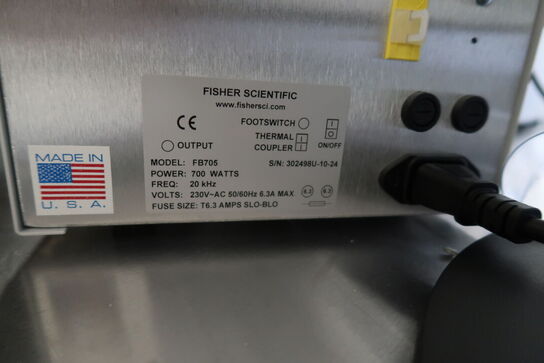 Støjkabine med testenhed QSONICA CL-334 og Sonic Dismembrator FISHER SCIENTIFIC FB705