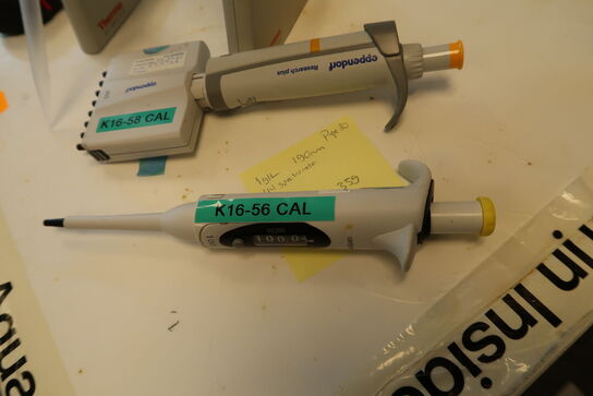 Stativ med 5 stk. pipetter THERMO SCIENTIFIC, EPPENDORF