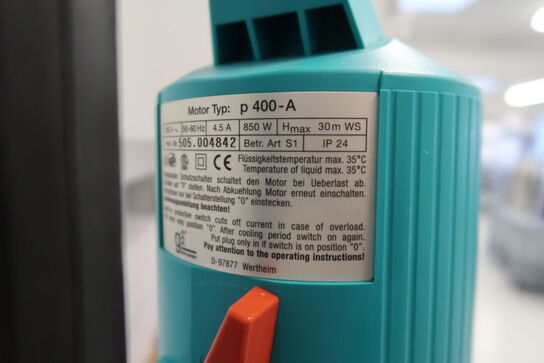 Dunk med glycerol samt pumpe WERTHEM P 400-A