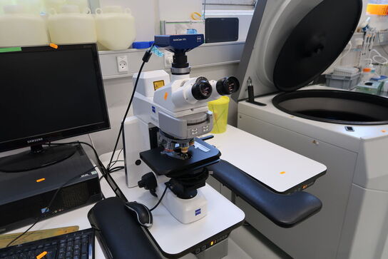 Laboratorie mikroskop CARL ZEISS Axio Scope A1, AxioCam MRc