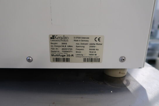 Multi Centrifuge KENDRO LABORATORY PRODUCTS HERAEUS Multifuge 3 S-R