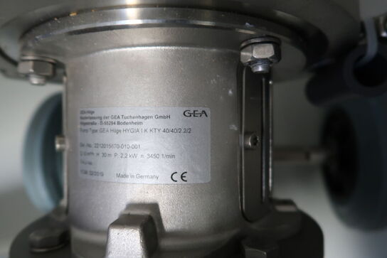 Hygienic pump GEA Hilge HYGIA I K KTY 40/40/2.2/2 med motor GRUNDFOS MGE90LD 2-FF165-IA