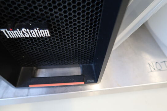 Computerskærm DELL, tastatur, mus, computer LENOVO ThinkStation P500