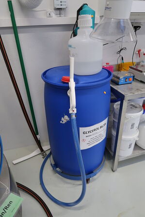 Dunk med glycerol samt pumpe WERTHEM P 400-A