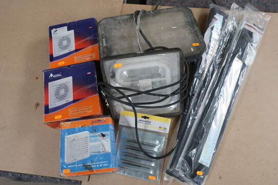 Div. ventilatorer, arbejdslamper m.v.