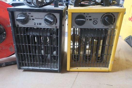 2 stk. kabeltromler & 2 stk. 2kW varmeblæsere