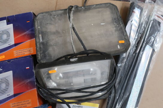 Div. ventilatorer, arbejdslamper m.v.