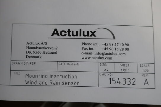 Vind- og regnføler ACTULUX