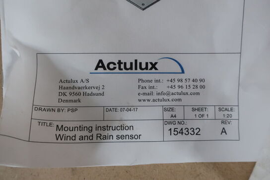 Vind- og regnføler ACTULUX