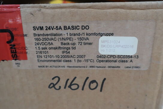 Brandventilation ACTULUX SVM 24V-5A BASIC