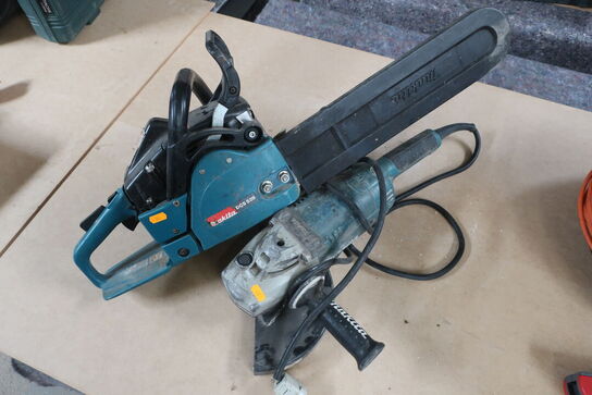 El- og benzinværktøj MAKITA kædesav og vinkelsliber